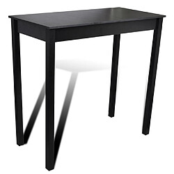 Helloshop26 Lot de 2 tabourets de bar avec table haute noir 1202005