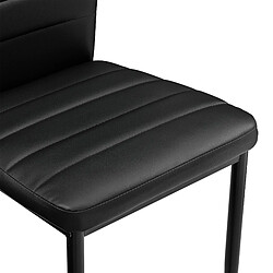 Helloshop26 Lot de 2 chaises de salle à manger set de sièges empilables 96 cm noir 03_0005744 pas cher