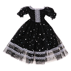 1/3 Cute Star Princess Robe Gauzy avec dentelle pour poupées BJD Changing Accs Black Vêtements de poupée BJD 1/3