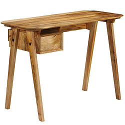 Helloshop26 Bureau table meuble travail informatique 110 cm bois de manguier massif 0502099