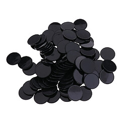 100x 25 Mm En Plastique Casino Jetons De Poker Bingo Marqueurs Jeton Jouet Cadeau Noir