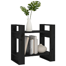 Acheter vidaXL Bibliothèque/Séparateur de pièce Noir 60x35x57 cm Pin massif