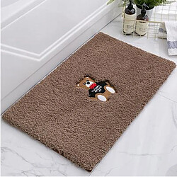 Tapis De Salle De Bain Tapis De Douche Tapis Absorbants Antidérapants Café-40x60cm