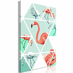 Paris Prix Tableau Imprimé Geometric Flamingos 40 x 60 cm