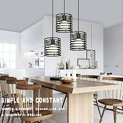 Stoex Vintage Industrielle Luminaires Plafonnier Fer Art Métal Loft Cage Lampe Suspendue Réglable pour Cuisine,Bar,Salon