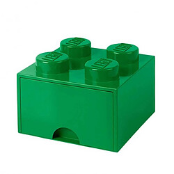 Brique de Rangement Empilable avec Tiroir 4 plots LEGO® Vert