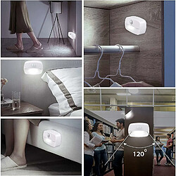 Acheter Universal Lumière de nuit à LED avec détecteur de mouvement, lumière de mouvement à batterie, éclairage d'armoire de nuit à 8 pièces, capteur de lumière allumée/éteinte pour voiture, couloir lumineux, escalier, salle de bains, chambre à coucher, (blanc)