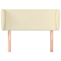 Avis Maison Chic Tête de lit scandinave avec oreilles,meuble de chambre Crème 93x23x78/88 cm Similicuir -MN42465