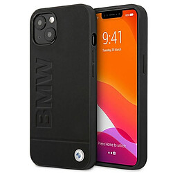 etui bmw bmhcp13msllbk iphone 13 6,1" noir coque dur signature logo imprint