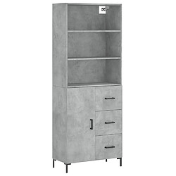 Maison Chic Buffet,Meuble de Rangement,commode pour salon,Cuisine Gris béton 69,5x34x180 cm Bois d'ingénierie -MN30086