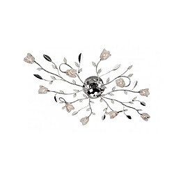 Luminaire Center Plafonnier 10 ampoules Cindy, chrome et verre Matèriau : Chrome, VerreHauteur en Cm : 19Largeur en Cm : 97Profondeur en Cm : 6Nombre d'ampoules : 10Type d'ampoules : G9Puissance : 33WAmpoules incluses : O