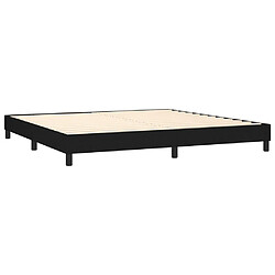 Acheter vidaXL Sommier à lattes de lit et matelas et LED Noir 200x200 cm Tissu