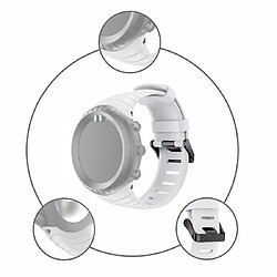 Wewoo Bracelet pour montre connectée Smartwatch avec en silicone Suunto Core blanc pas cher