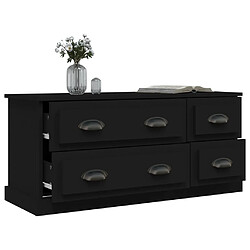 Maison Chic Meuble TV scandinave - Banc TV pour salon noir 100x35,5x45 cm bois d'ingénierie -MN56596 pas cher