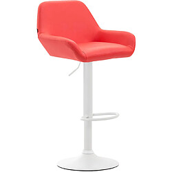 Non Tabouret de bar Braga simili cuir blanc