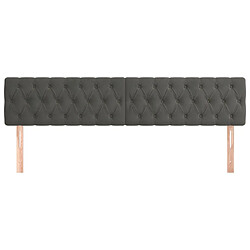 Avis Maison Chic Lot de 2 Têtes de lit design pour chambre - Décoration de lit Gris foncé 100x7x78/88 cm Velours -MN95179