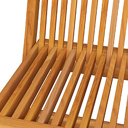 Acheter vidaXL Chaises de jardin et coussins rouge lot de 6 Bois teck massif