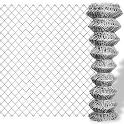 vidaXL Clôture à mailles losangées Acier galvanisé 15x0,8 m Argenté