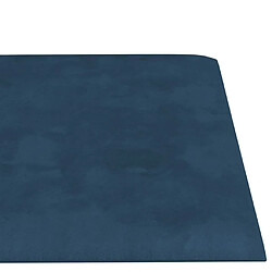 Avis vidaXL Panneaux muraux 12 pcs Bleu 60x15 cm Velours 1,08 m²