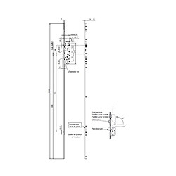 Serrures à larder 4 points tétiére de 18 - Axe 40 mm - Série 20515 - Droite - VACHETTE ASSA ABLOY