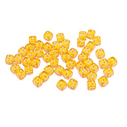 Avis 50pcs acrylique à six faces dés 12mm d6 dés pour d u0026 d dnd rpg jeu de plateau orange