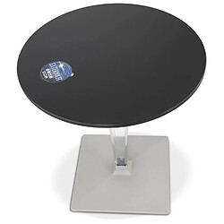 Avis Alterego Table de terrasse ronde 'LIMPID' noire intérieur/extérieur - Ø 68 cm