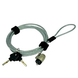 MCL Antivol type cable à encoche système à clef pour PC portable - 1.80m 