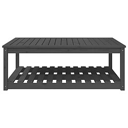 Acheter vidaXL Table de jardin gris 121x82,5x45 cm bois massif de pin