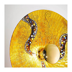 Luminaire Center Applique murale design LUNA Or 24 Carats 1 ampoule Diamètre 54 Cm Or Kiss