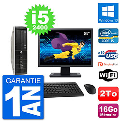 PC HP Compaq Pro 6300 SFF Ecran 27" i5-2400 RAM 16Go Disque 2To Windows 10 Wifi · Occasion 