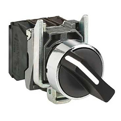 Schneider Electric bouton tournant - a manette noire - 1 no - 2 positions - rappel à gauche - schneider xb4bd41 