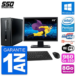 PC Tour HP ProDesk 600 G1 Ecran 19" G3220 RAM 8Go SSD 960Go Windows 10 Wifi · Occasion 