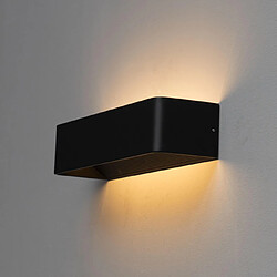 Kosilum Applique murale LED noire 12W - 37 cm - Quadra