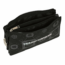 Trousse Fourre-Tout Triple Transformers Noir 22 x 12 x 3 cm