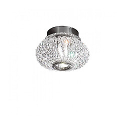 Luminaire Center Spot design en cristal CARLA chrome 1 ampoule Coloris : chrome Finition : Poli Matèriau du verre/Abat jour : Cristal Type d'ampoule : G9 Puissance en Watt (W) : 40 Nombre d'ampoules : 1 Ampoules incluses