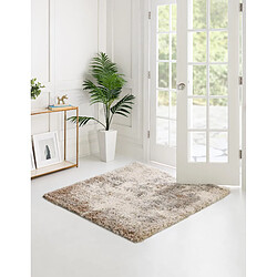 Avis Hadorn Tapis shaggy 185x185 beige - brun Lachen Haze