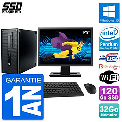 PC Tour HP ProDesk 600 G1 Ecran 19" G3220 RAM 32Go SSD 120Go Windows 10 Wifi · Occasion 