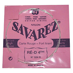 Savarez 524R - corde Ré guitare classique tirant fort - Carte Rouge