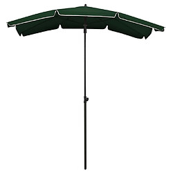 vidaXL Parasol de jardin avec mât 200x130 cm vert