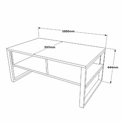 Avis Toilinux Table Basse avec rangements en panneaux de particules et métal - Noir