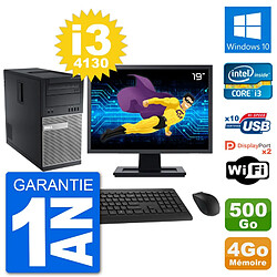 PC Tour Dell 9020 Ecran 19" Intel i3-4130 RAM 4Go Disque 500Go Windows 10 Wifi · Occasion 