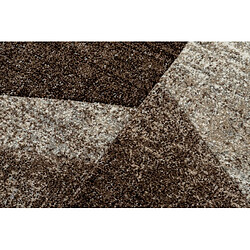 Acheter RUGSX Tapis FEEL 5673 15044 CHEVRON marron foncé beige crème et gris 120x170 cm