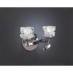 Luminaire Center Applique murale Ice 2 Ampoules G9 chrome poli