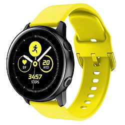 Wewoo Bracelet pour montre connectée Smartwatch de poignet à boucle plaquée électrolysée Galaxy Watch Active Jaune 