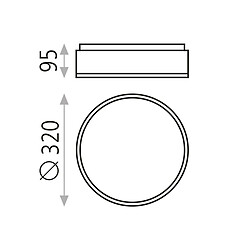 Acb Plafonnier Dins 2x15W E27 Noir H95