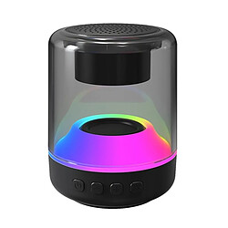 Yonis Mini Enceinte Bluetooth Portable RGB Lumière Sans Fil Super Bass Autonomie Longue Mini Enceinte Bluetooth RGB Lumineuse Sans Fil Autonomie Étendue Basses Puissantes YONIS