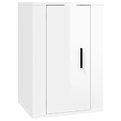 Acheter Maison Chic Ensemble de meubles TV 2 pcs pour salon - blanc brillant bois d'ingénierie -MN70585