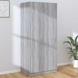 vidaXL Garde-robe Sonoma gris 80x52x180 cm Bois d'ingénierie 