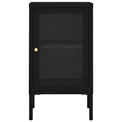 Avis Maison Chic Buffet,Meuble de Rangement,commode pour salon,Cuisine Noir 38x35x70 cm Acier et verre -MN21125