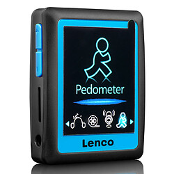 Lenco Lecteur MP3/MP4 avec podomètre et mémoire de 4 Go PODO-152 Blue Noir-Bleu pas cher